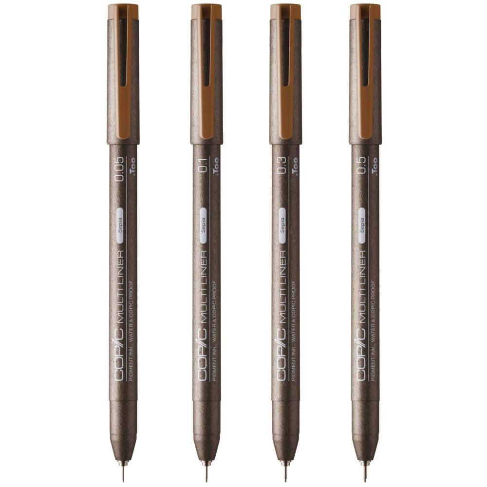 Copic Multiliner Classic Sepia 4'lü Set