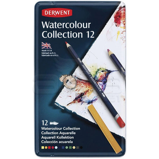 Derwent Watercolour Collection 12'li Teneke Kutu