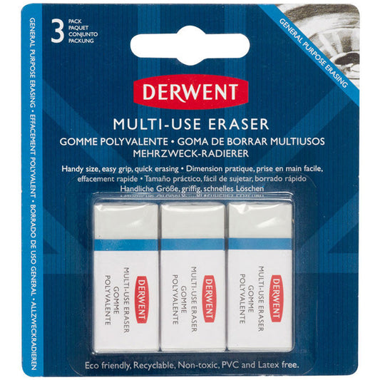 Derwent Çok Amaçli Silgi 3'lü(Multi Purpose Eraser)