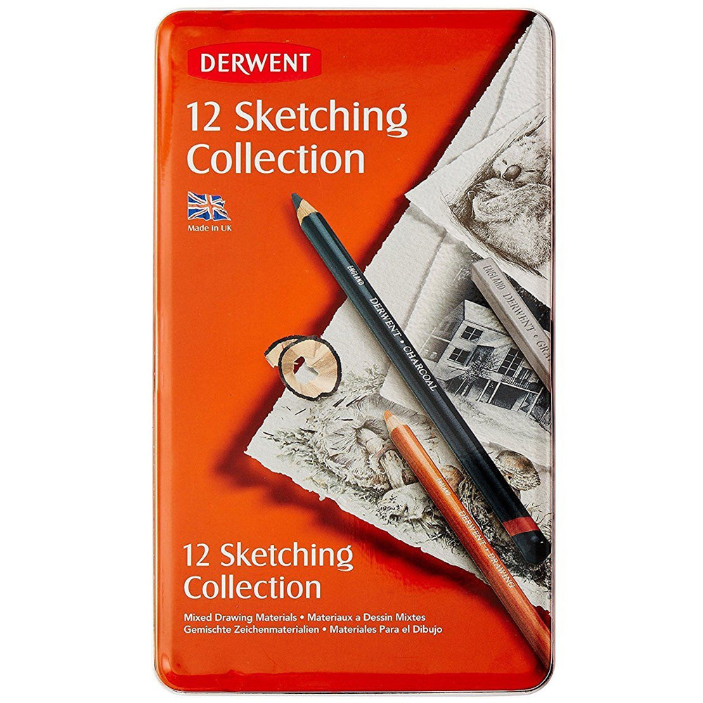 Derwent Sketching Collection 12'li Teneke Kutu