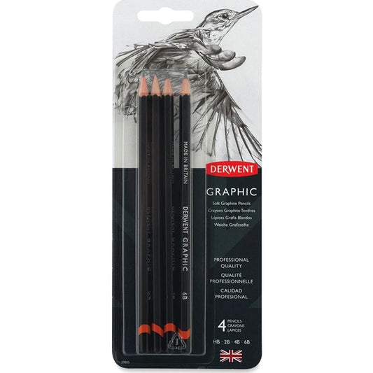 Derwent Graphic Pencil Soft 4'lü Blister(Sketching)
