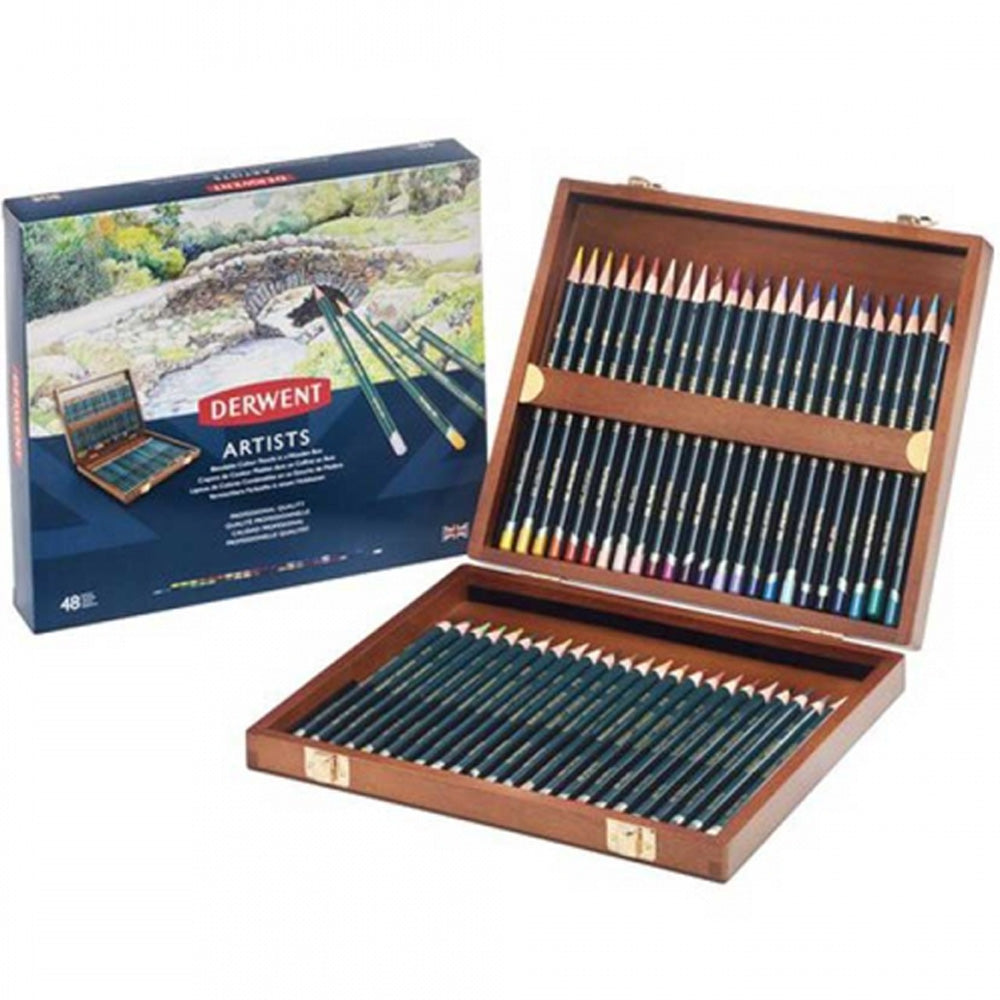 Derwent Artists Pencil 48'li Ahşap Kutu (Kuru Boya Kalemi)