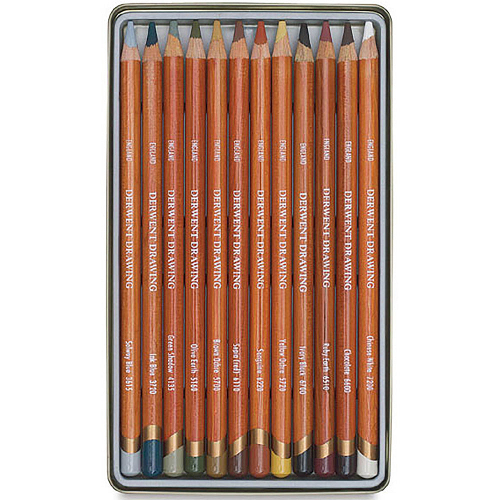 Derwent Drawing Pencil 12'li Teneke Kutu (Çizim Kalemi)