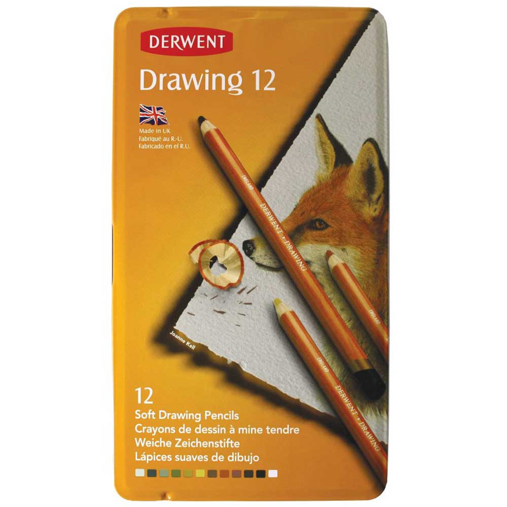 Derwent Drawing Pencil 12'li Teneke Kutu (Çizim Kalemi)