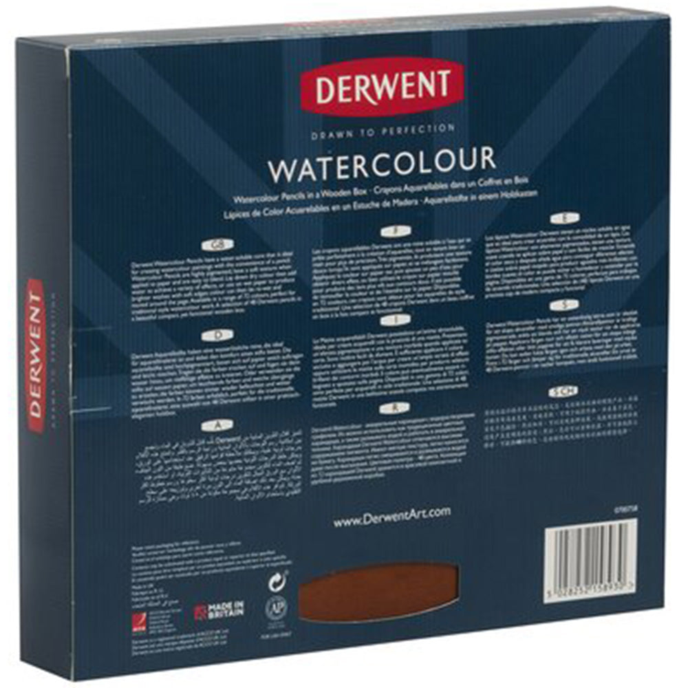 Derwent Watercolour Pencil 48'li Ahşap Kutu