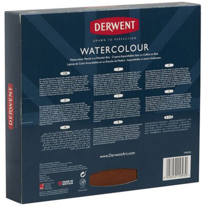 Derwent Watercolour Pencil 48'li Ahşap Kutu