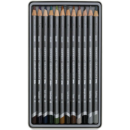 Derwent Graphitint Pencil 12'li Teneke Kutu (Renkli Grafit Kalem)