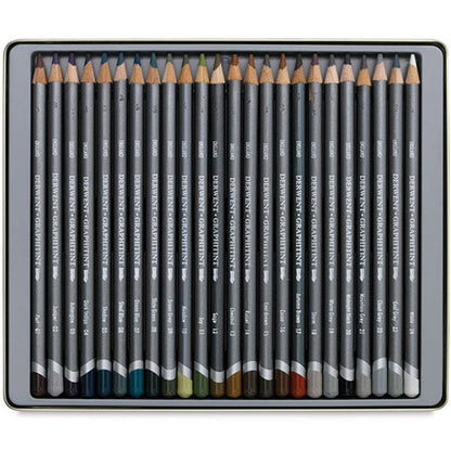 Derwent Graphitint Pencil 24'lü Teneke Kutu (Renkli Grafit Kalem)
