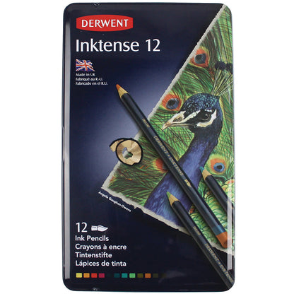 Derwent Inktense Pencil 12'li Teneke Kutu (Mürekkep Kalemi)
