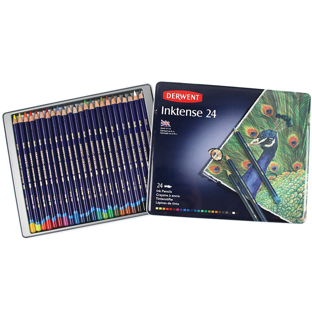 Derwent Inktense Pencil 24'lü Teneke Kutu (Mürekkep Kalemi)