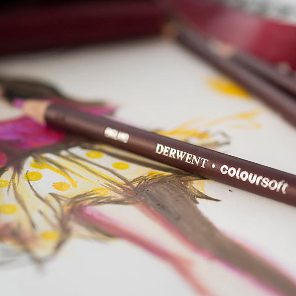 Derwent Coloursoft Pencil Deep Cadmium (C040)