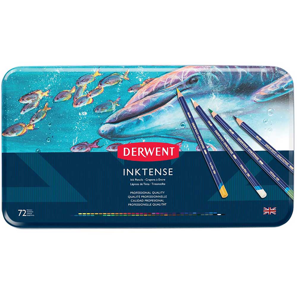 Derwent Inktense Pencil 72'li Teneke Kutu (Mürekkep Kalemi)