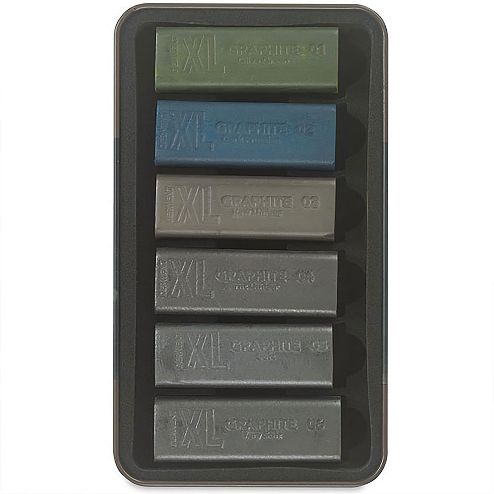 Derwent XL Graphite Blocks 6'lı Teneke Kutu