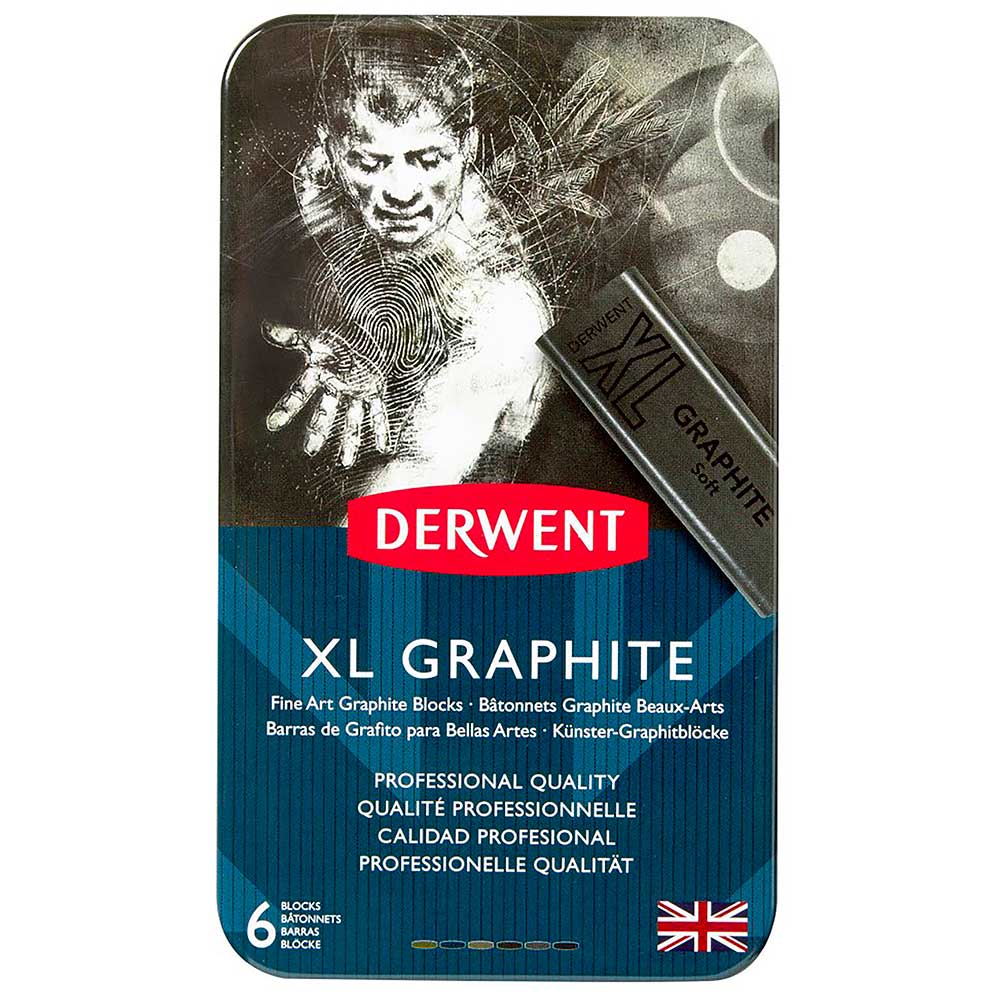 Derwent XL Graphite Blocks 6'lı Teneke Kutu