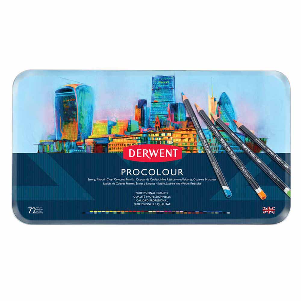 Derwent Procolour Pencil 72'li Teneke Kutu
