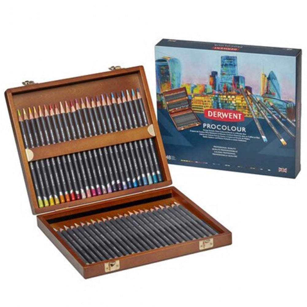 Derwent Procolour Pencil 48'li Ahşap Kutu