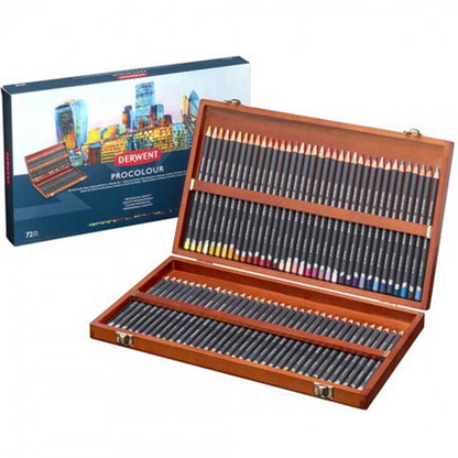 Derwent Procolour Pencil 72'li Ahşap Kutu