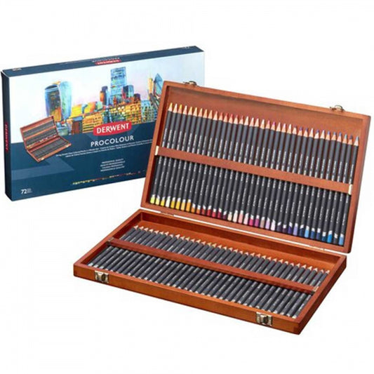 Derwent Procolour Pencil 72'li Ahşap Kutu