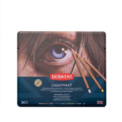 Derwent Lightfast Kuruboya Kalem 24'lü Teneke Kutu