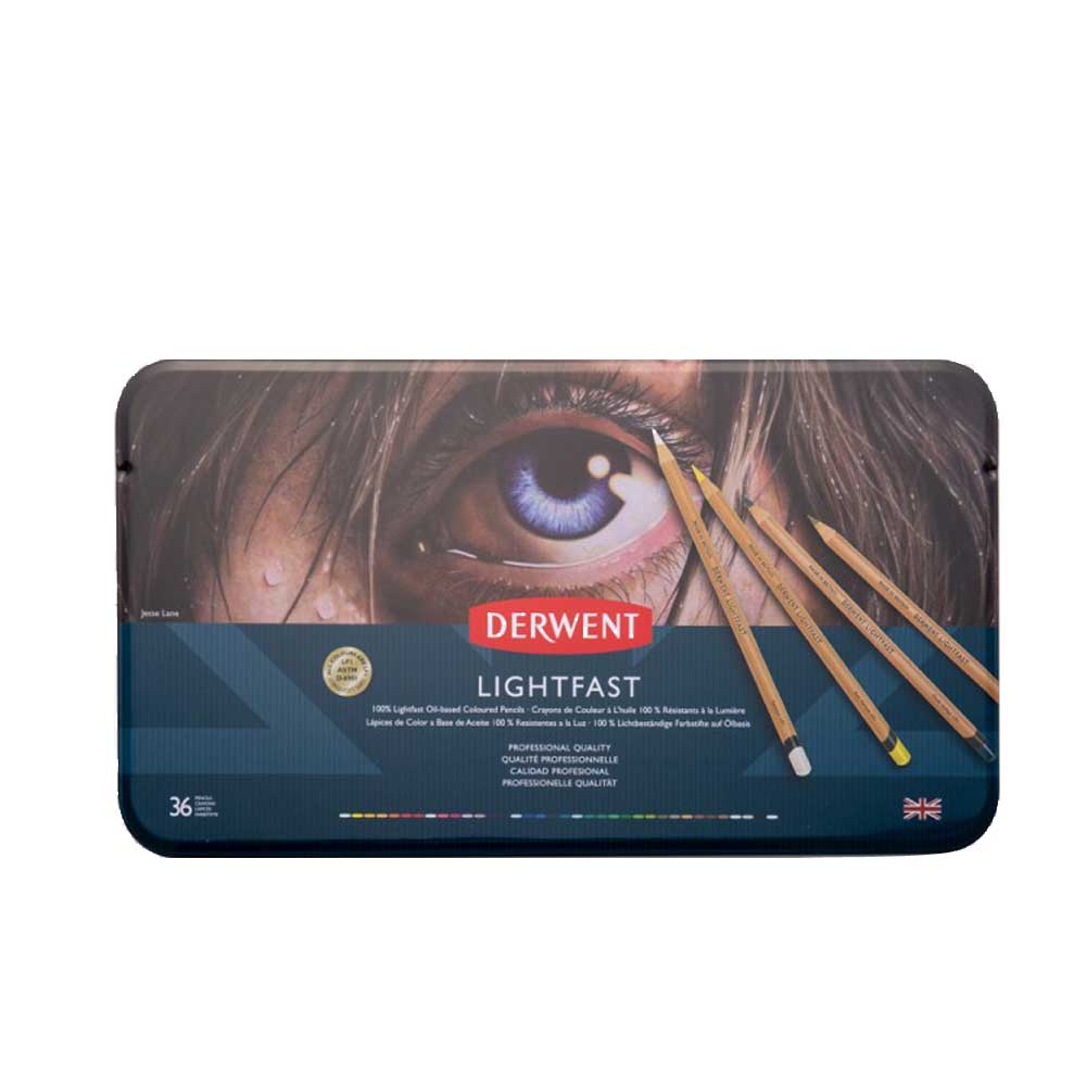 Derwent Lightfast Kuruboya Kalem 36'lı Teneke Kutu