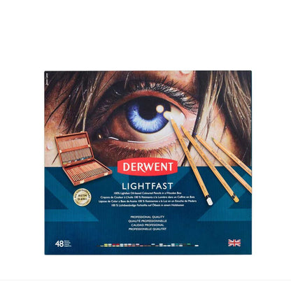 Derwent Lightfast Kuruboya Kalem 48'li Ahşap Kutu