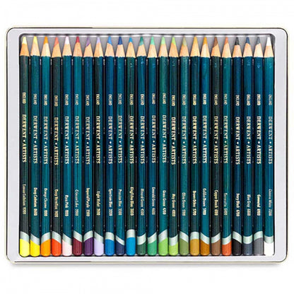 Derwent Artists Pencil 24'lü Teneke Kutu (Kuru Boya Kalemi)