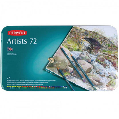 Derwent Artists Pencil 72'li Teneke Kutu (Kuru Boya Kalemi)