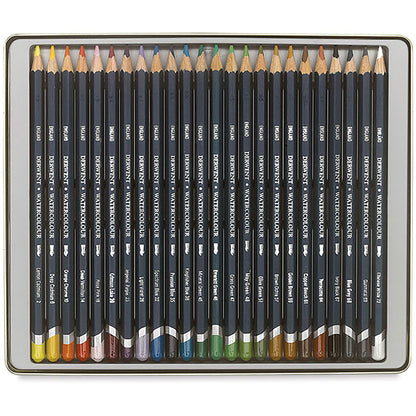 Derwent Watercolour Pencil 24'lü Teneke Kutu (Sulu Boya Kalemi)