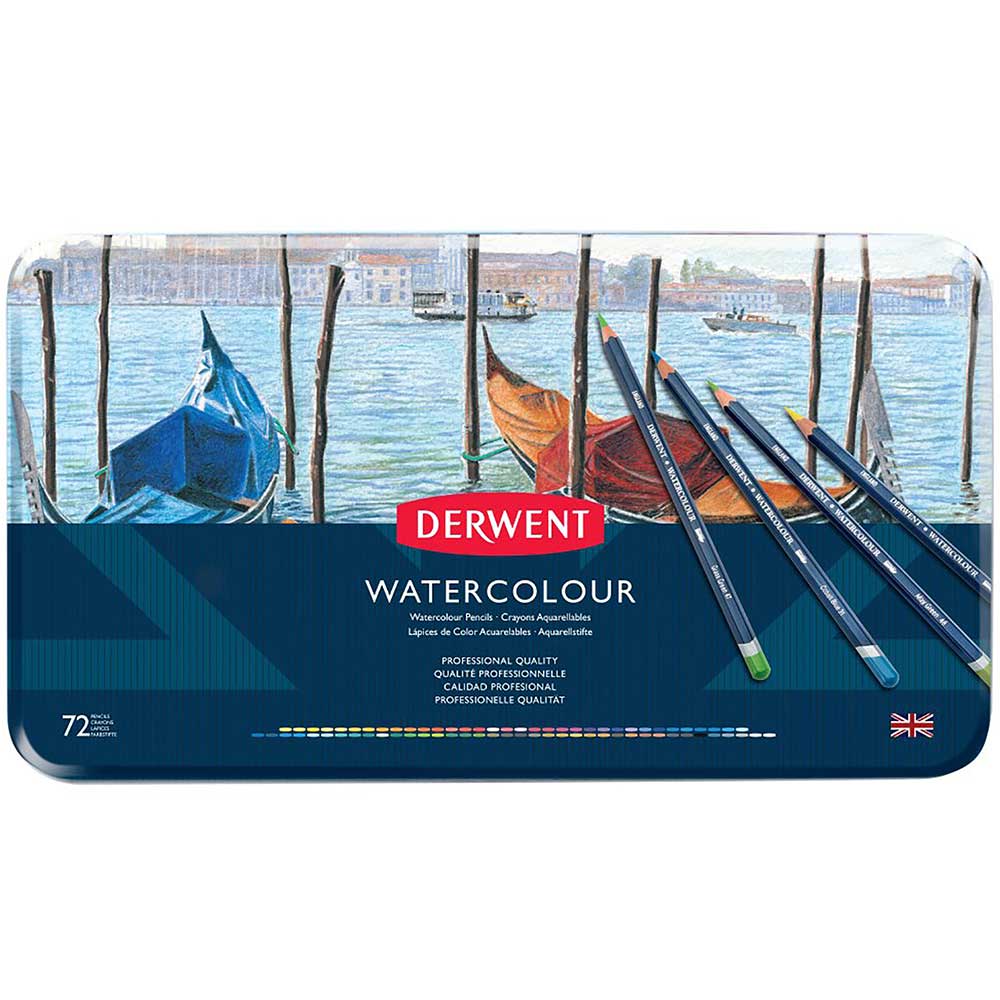 Derwent Watercolour Pencil 36'lı Teneke Kutu (Sulu Boya Kalemi)