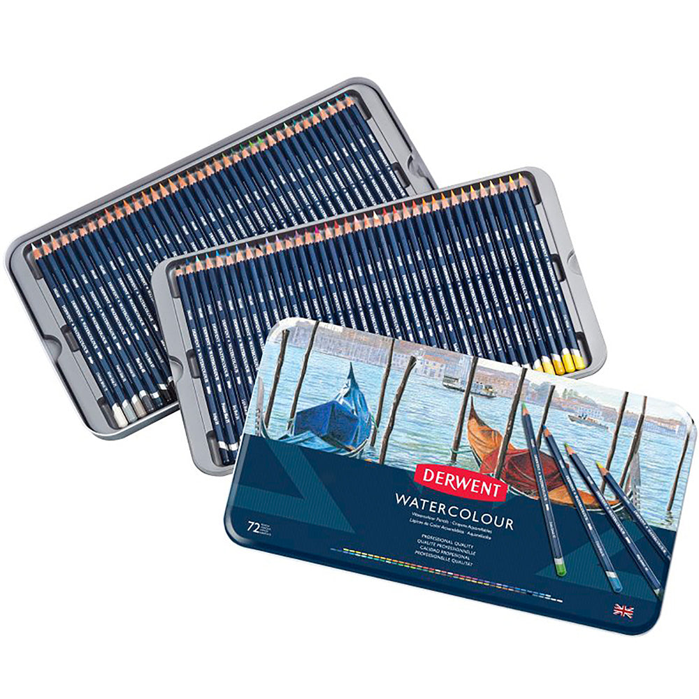Derwent Watercolour Pencil 72'li Teneke Kutu (Sulu Boya Kalemi)