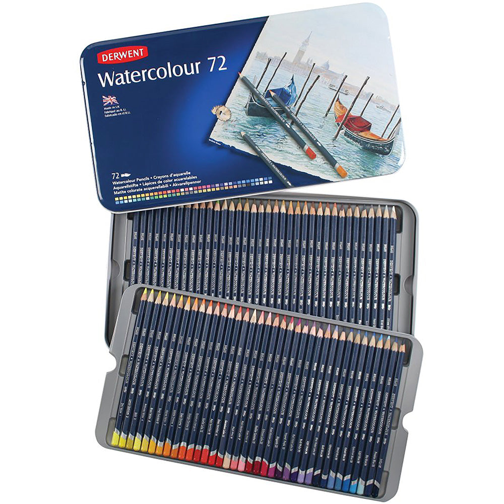 Derwent Watercolour Pencil 72'li Teneke Kutu (Sulu Boya Kalemi)