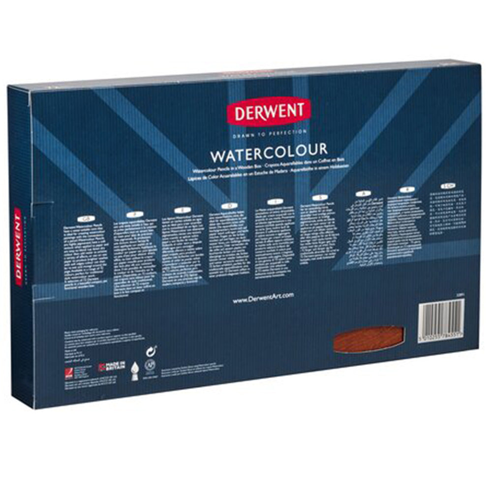 Derwent Watercolour Pencil 72'li Ahşap Kutu