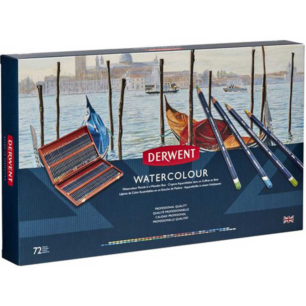 Derwent Watercolour Pencil 72'li Ahşap Kutu