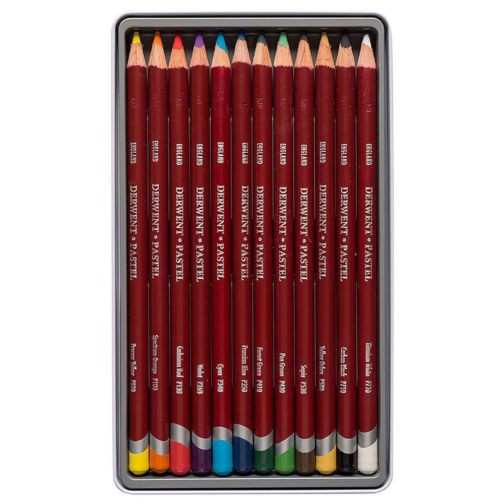 Derwent Pastel Pencil 12'li Teneke Kutu (Pastel Kalem)