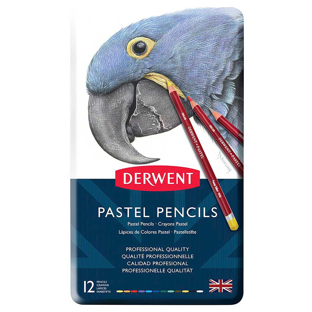 Derwent Pastel Pencil 12'li Teneke Kutu (Pastel Kalem)