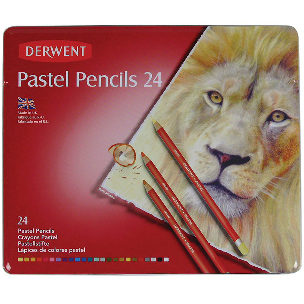 Derwent Pastel Pencil 24'lü Teneke Kutu (Pastel Kalem)