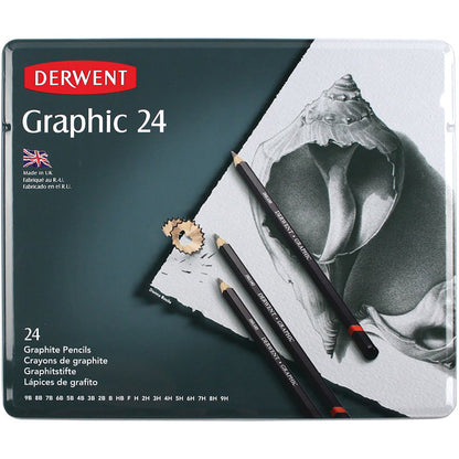 Derwent Graphic Pencil 24'lü Teneke Kutu (Dereceli Kalem)