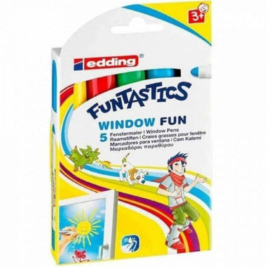 Edding Funtastics Window Fun Cam Kalemi 5'li Set