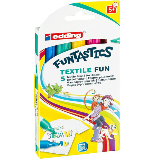 Edding Funtastics Textile Fun Kumaş Boyama Kalemi 5'li Set