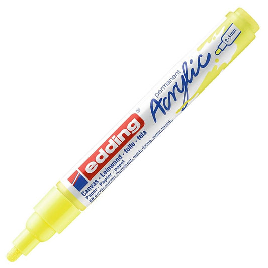 Edding 5100 Orta Uçlu Akrilik Markör 2-3mm Yuvarlak Uç Fosforlu Sarı