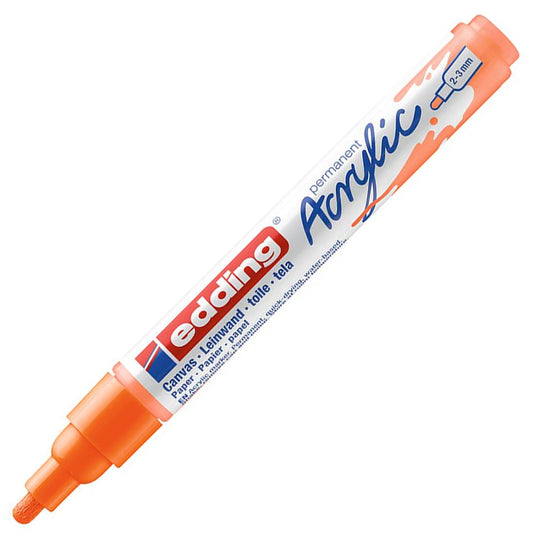 Edding 5100 Orta Uçlu Akrilik Markör 2-3mm Yuvarlak Uç Fosforlu Turuncu