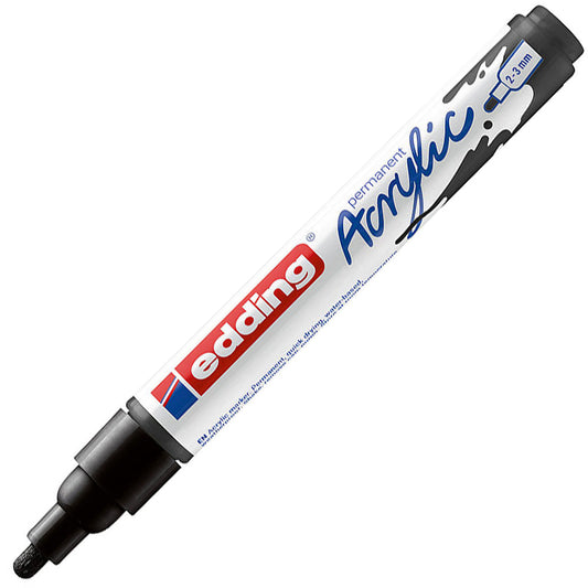 Edding 5100 Orta Uçlu Akrilik Markör 2-3mm Yuvarlak Uç Siyah