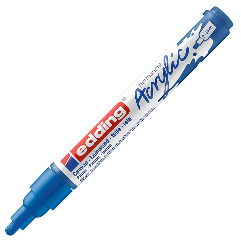 Edding 5100 Orta Uçlu Akrilik Markör 2-3mm Yuvarlak Uç Anzer Mavi