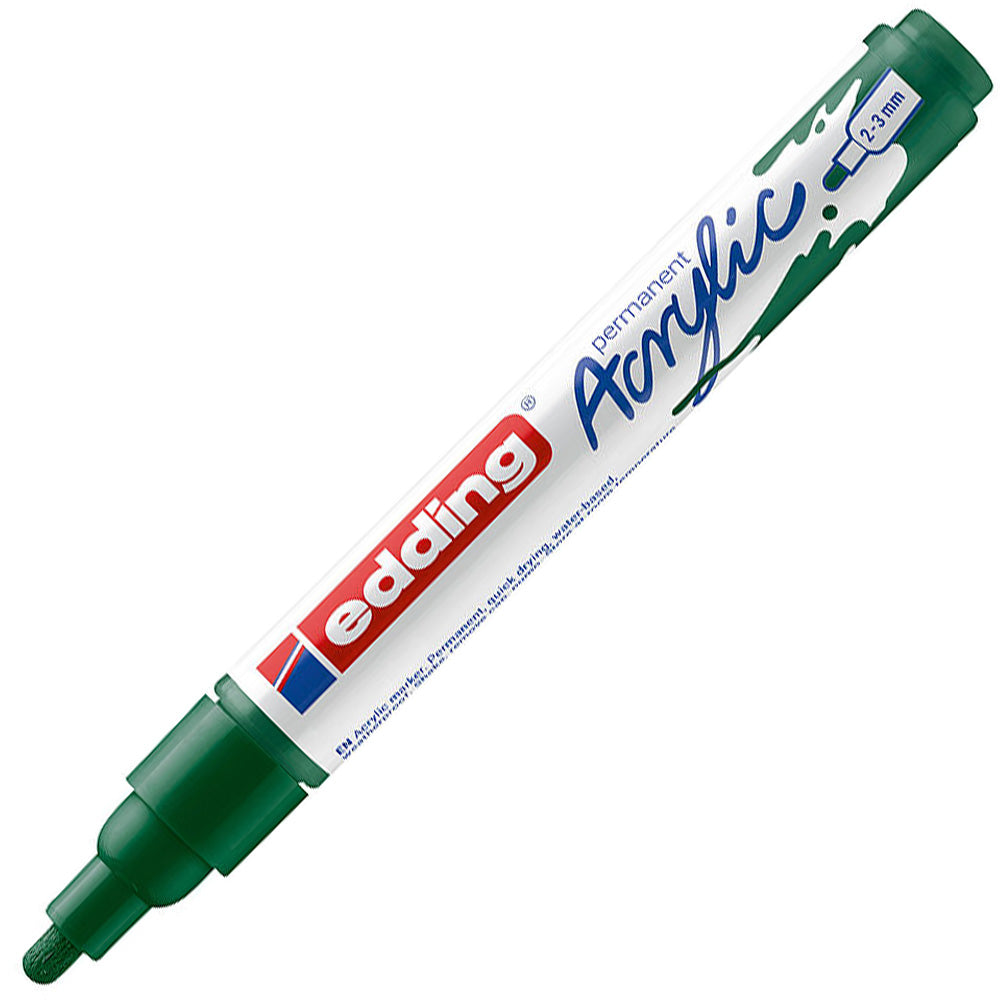 Edding 5100 Orta Uçlu Akrilik Markör 2-3mm Yuvarlak Uç Yosun Yeşili