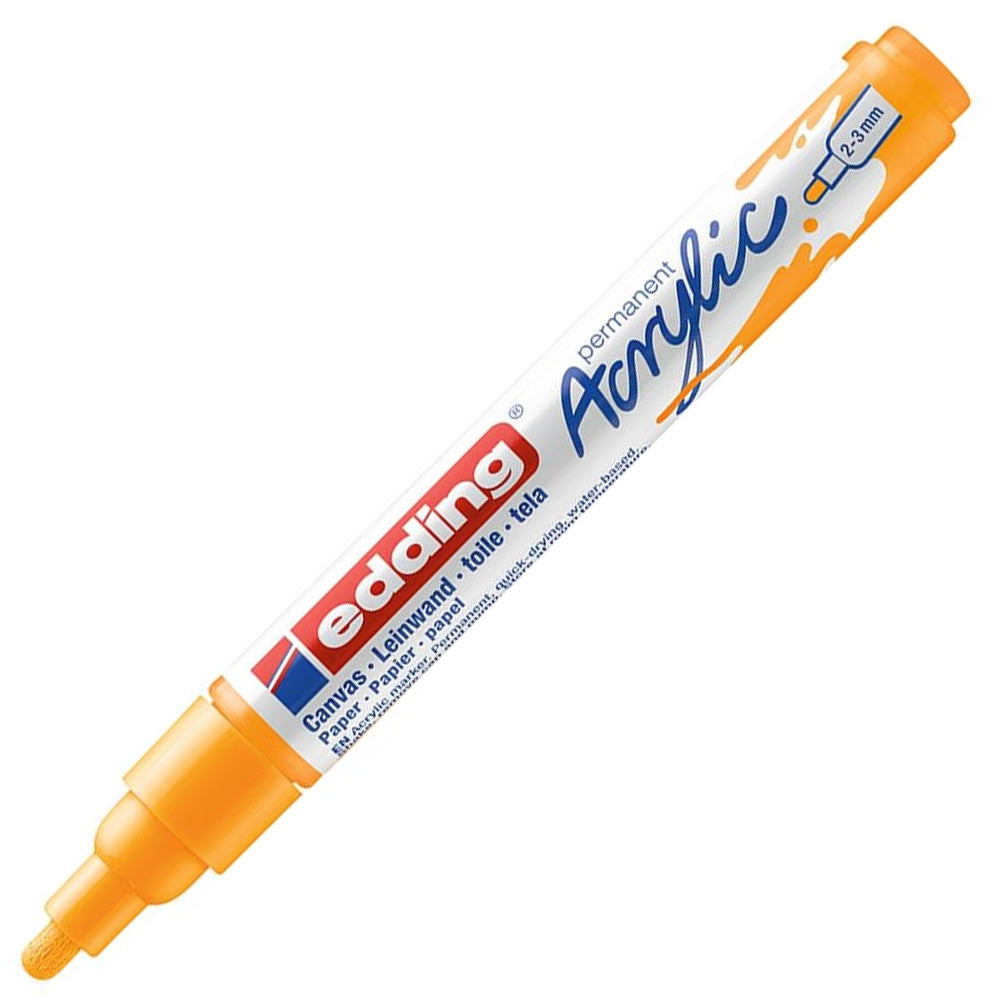 Edding 5100 Orta Uçlu Akrilik Markör 2-3mm Yuvarlak Uç Güneş Sarısı