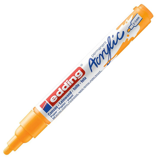 Edding 5100 Orta Uçlu Akrilik Markör 2-3mm Yuvarlak Uç Güneş Sarısı