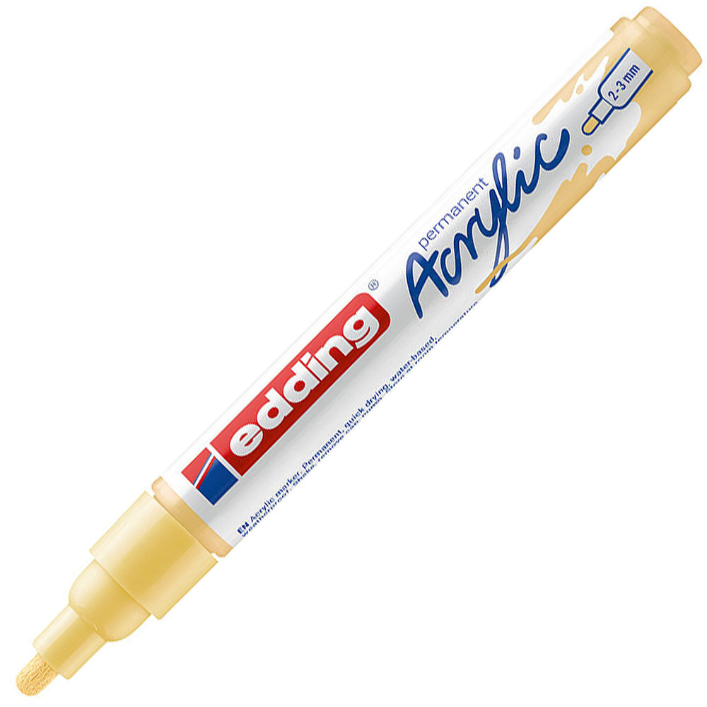 Edding 5100 Orta Uçlu Akrilik Markör 2-3mm Yuvarlak Uç Pastel Sarı