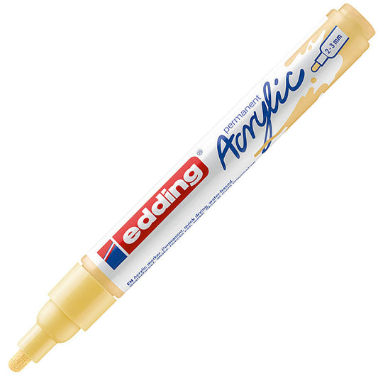 Edding 5100 Orta Uçlu Akrilik Markör 2-3mm Yuvarlak Uç Pastel Sarı
