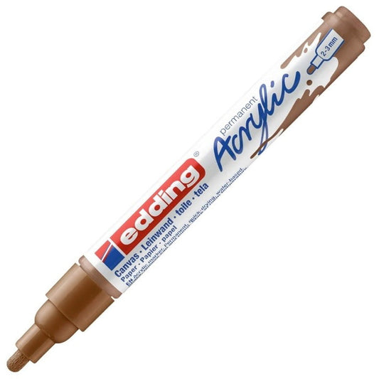 Edding 5100 Orta Uçlu Akrilik Markör 2-3mm Yuvarlak Uç Fındık Kahvesi