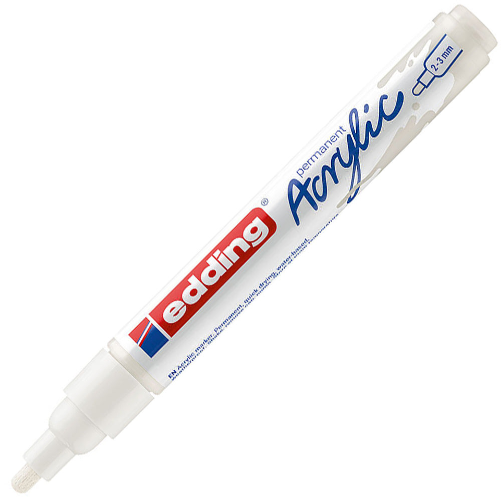 Edding 5100 Orta Uçlu Akrilik Markör 2-3mm Yuvarlak Uç Trafik Beyaz